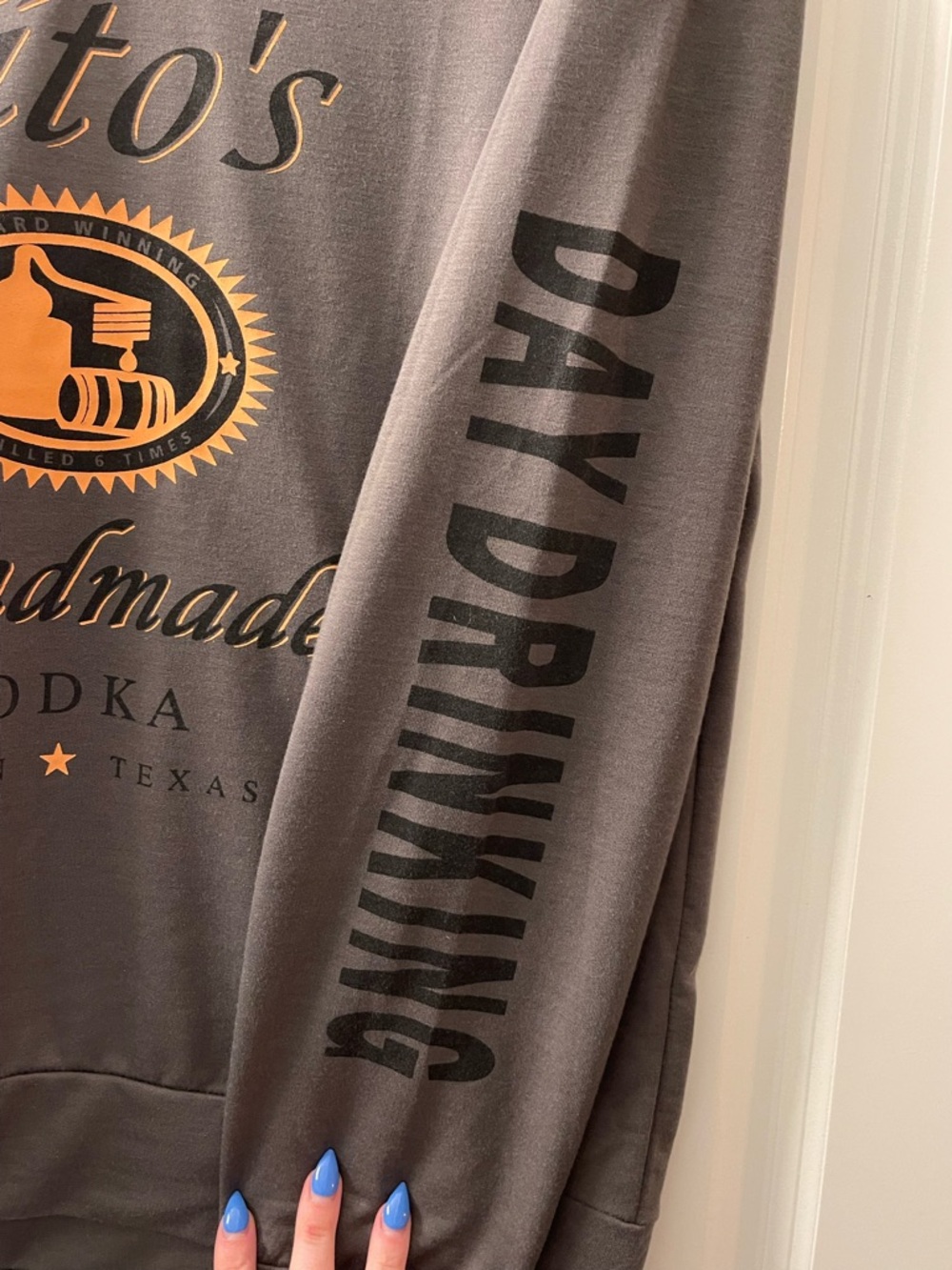 Tito’s handmade day drinking Gray Quarter-Zip Pullover - Picture 3 of 4